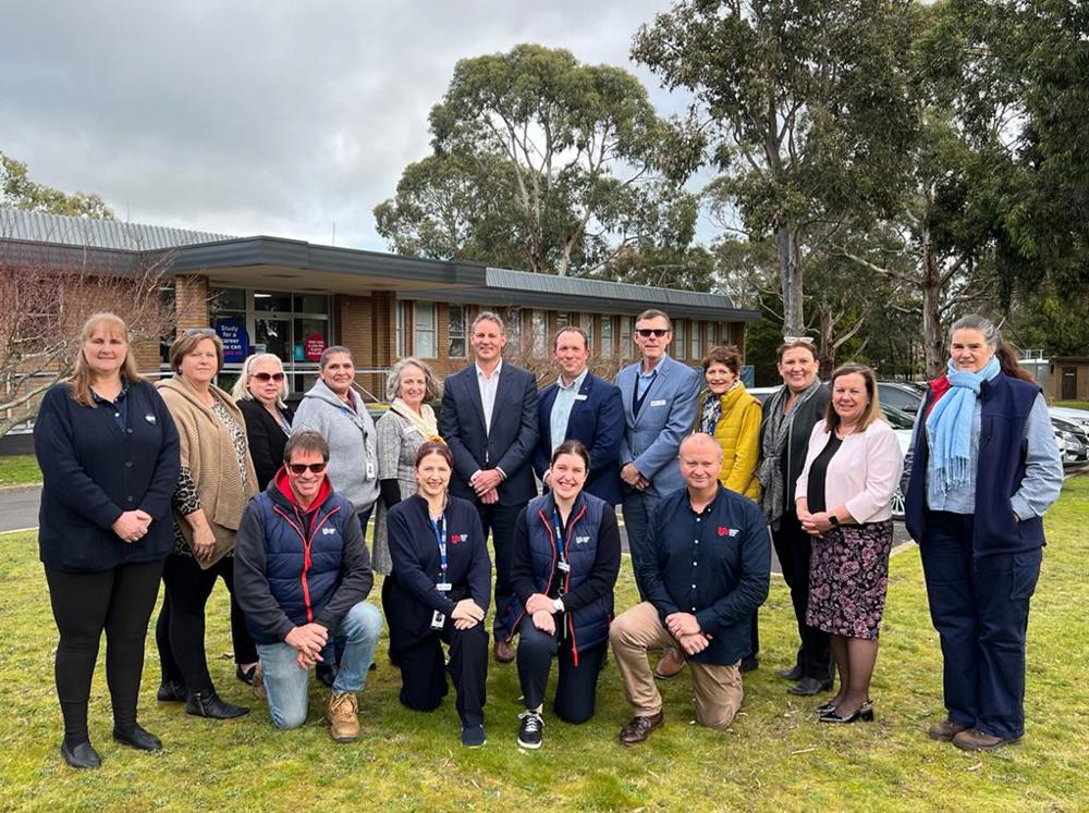 The South West TAFE Hamilton team at the announcement of the purchase of the Hamilton campus.