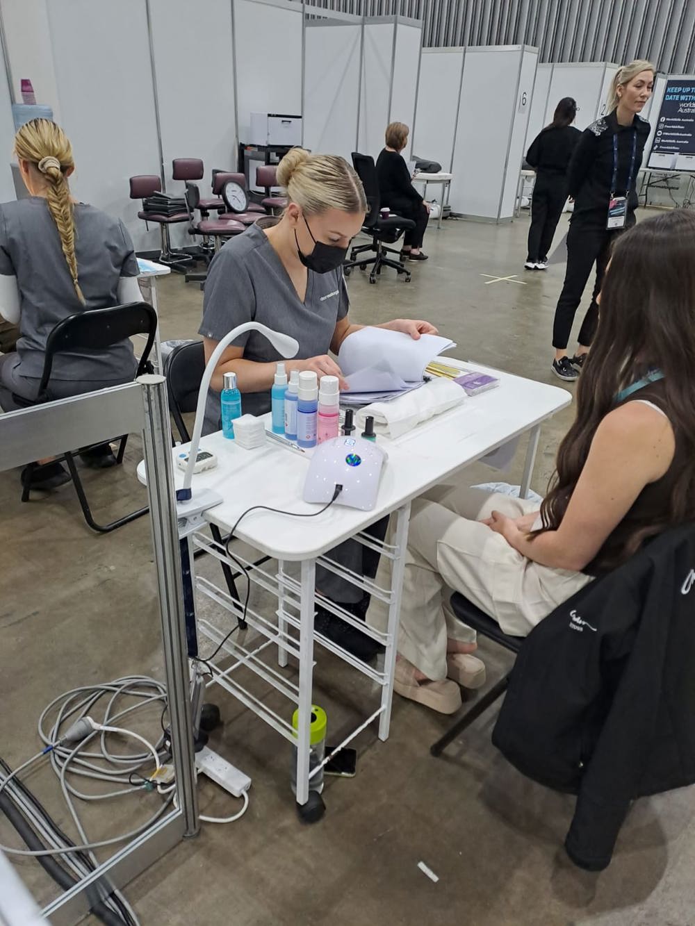 Sophie Harry, SWTAFE beauty student competing at the WorldSkills Australia National Championships.