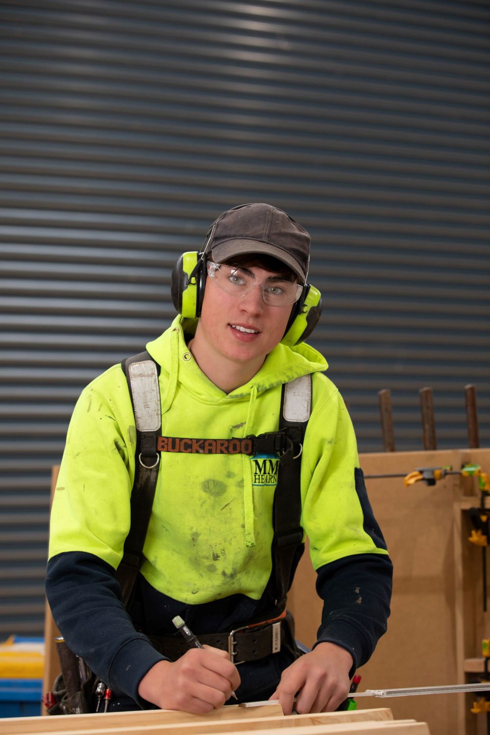 Carpentry apprentice, Lachlan King, Gold Winner competing in the WorldSkills South West Region competition.